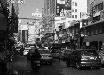 A busy street in Bangkok