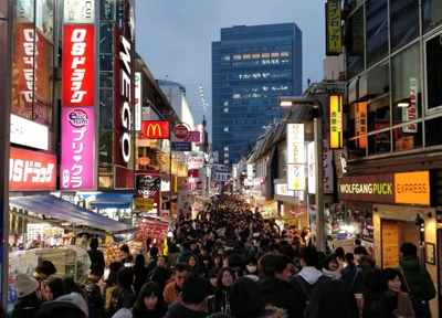 Crowds in Shibuya