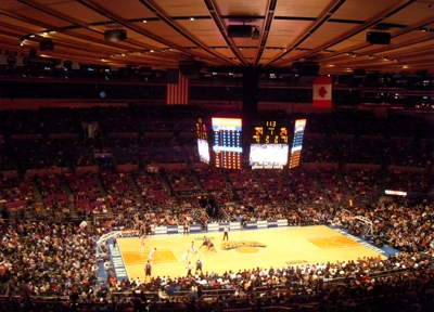 The New York Knicks vs Utah Jazz. Madison Square...